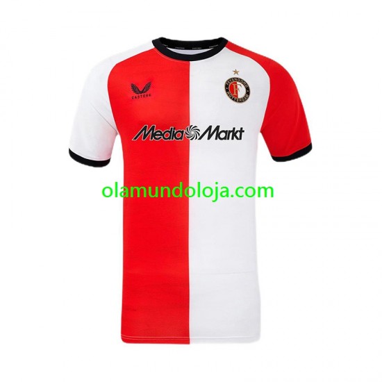 Camisola Feyenoord Rotterdam Homem Equipamento Primeiro 2024-2025 Manga Curta